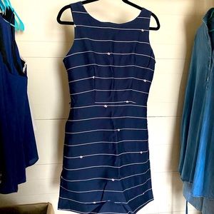 The Limited Navy Blue High Quality, Embroidered Dress